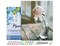 Figured'Art Paint by Numbers Kit for Adults with Frame White Flower 16"x20" - Craft Art Painting DIY Kit Canvas Already Stretched on a Wooden Frame